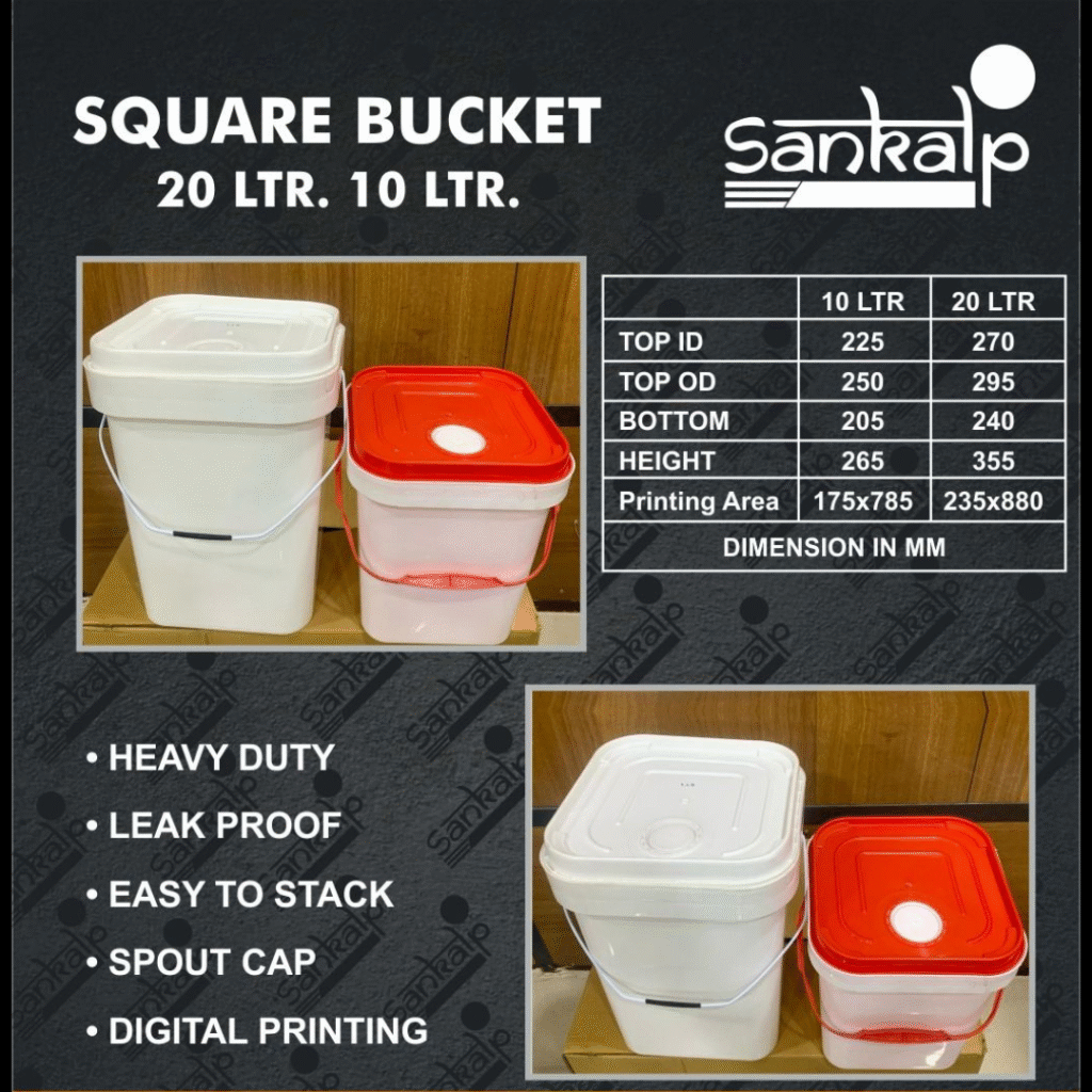 square plastic bucket10